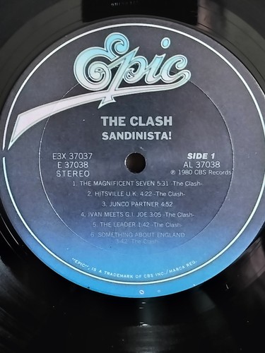 **Original Pressing w/ Bonus 10' LP** The Clash Sandinista Epic (3LP) 1980 *Ex* - Picture 15 of 24