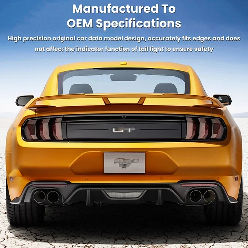 Smoke Black Tail Light Lamp Cover Guard Trim Accessories for Ford Mustang 18-21 - Picture 8 of 10