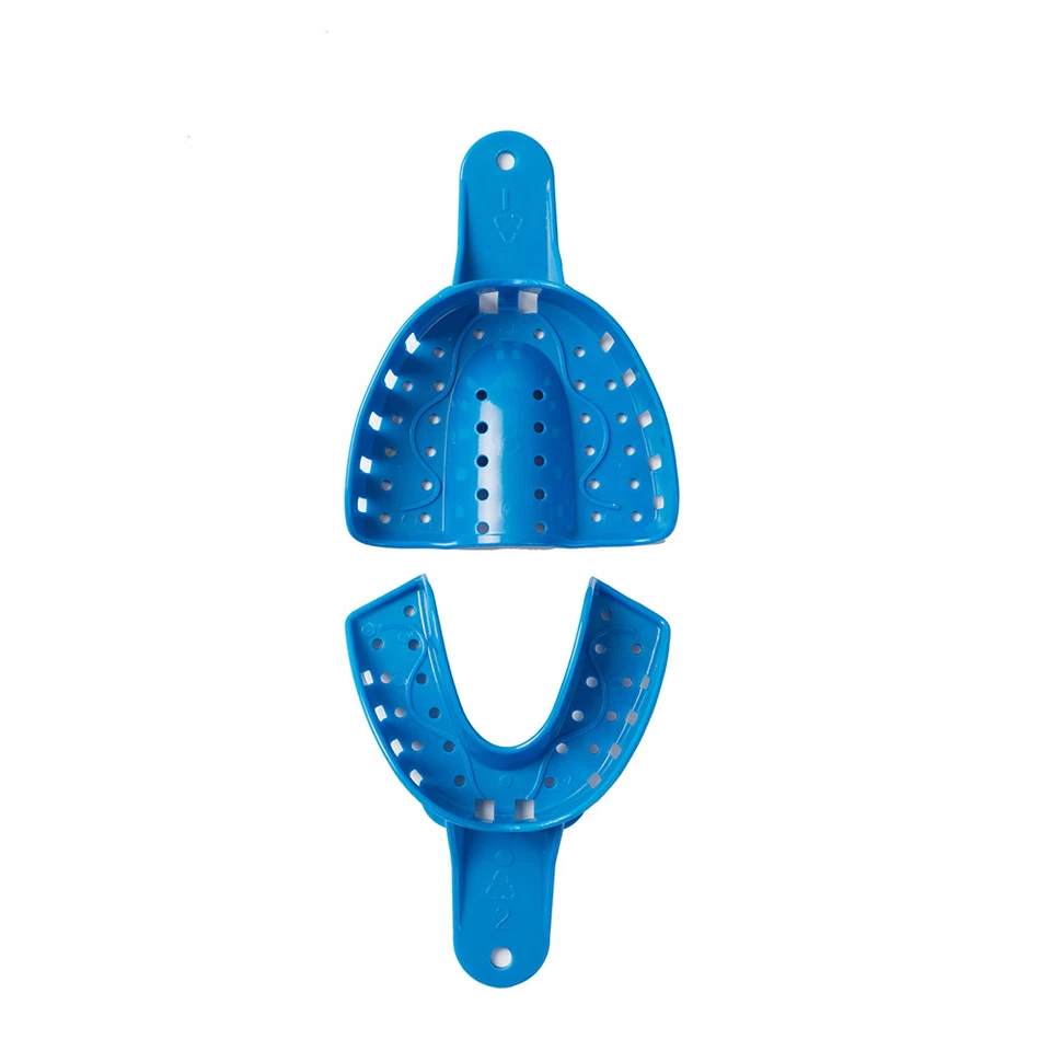 Bandejas de impresión dental 12 piezas bandejas de plástico perforado superior/inferior L/M/S Foto 4 de 4