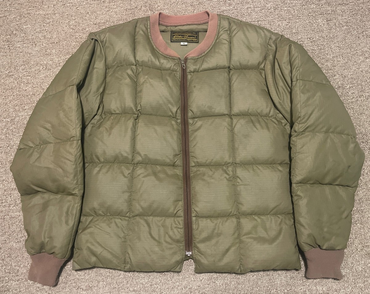Vintage 60s 70s Small Eddie Bauer Premium Goose Down Quilted