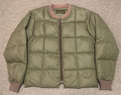 Vintage 60s 70s Small Eddie Bauer Premium Goose Down Quilted