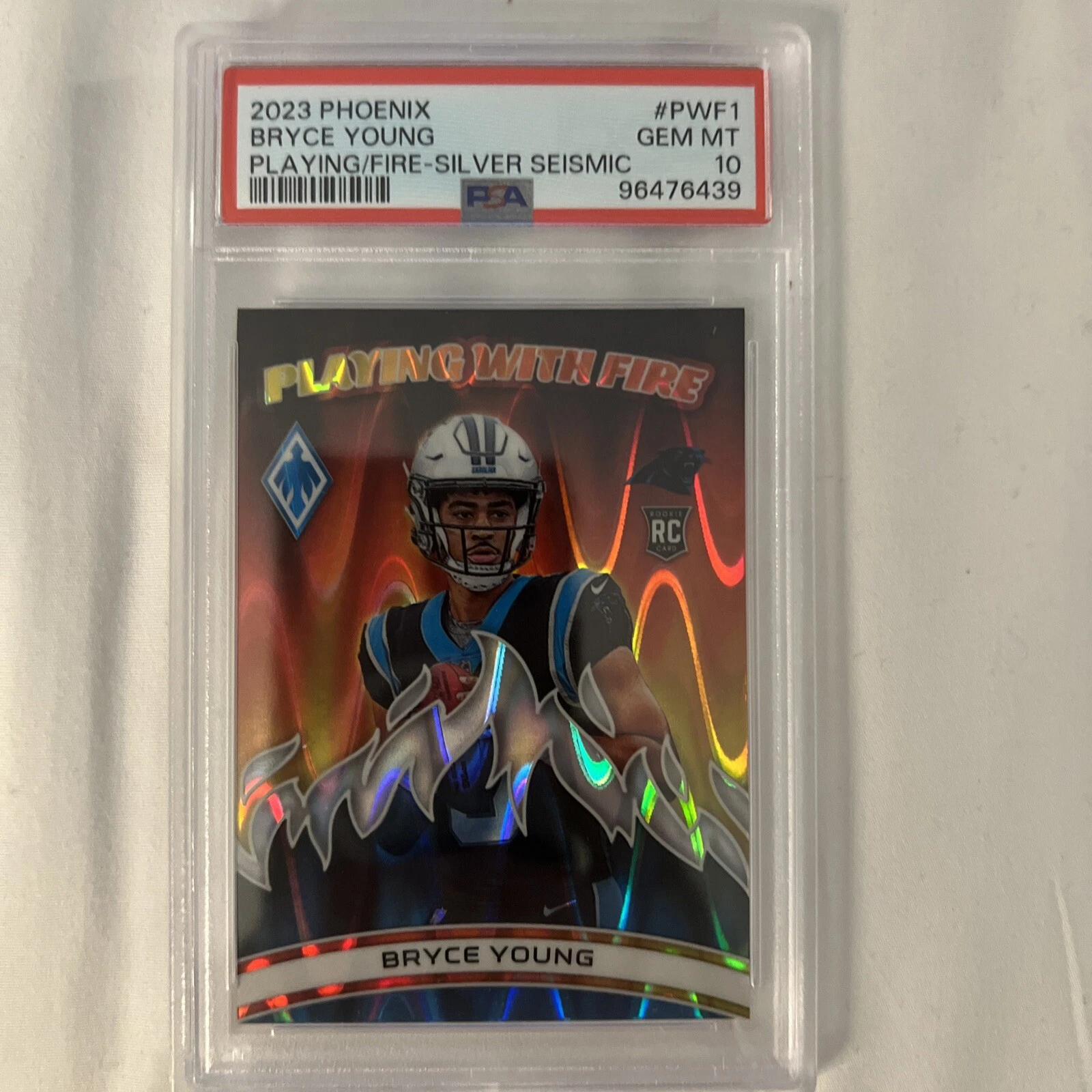 Bryce Young Panini Phoenix Playing With Fire #PWF1 Silver Seismic