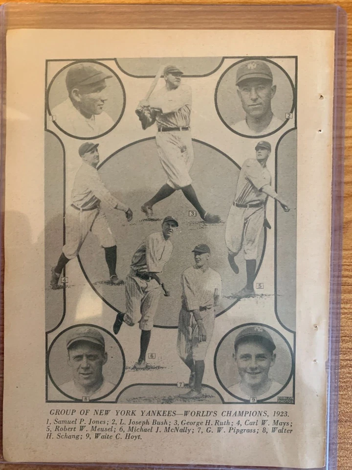 Guia de beisebol 1924 Spalding NOVA YORK YANKEES Babe Ruth Lou Gehrig fotos de controle remoto 5x7 - Imagem 4 de 4