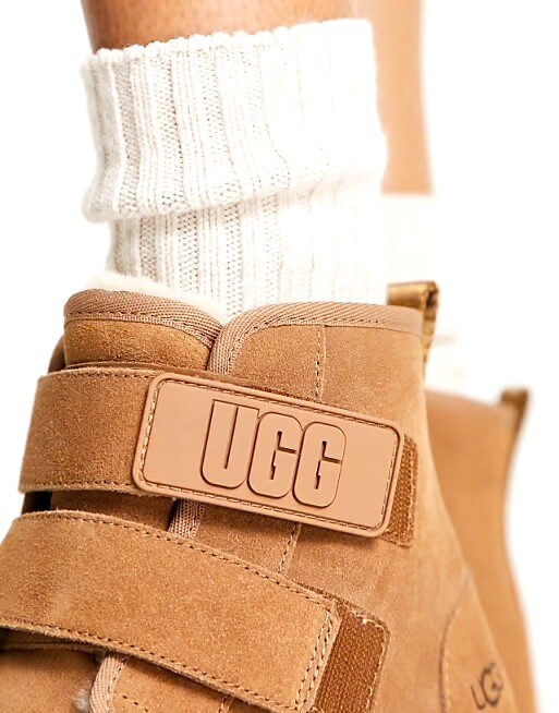 UGG NEUMEL STRAPPED PLATFORM - Chukka Ankle CHESTNUT - NIB - W 10