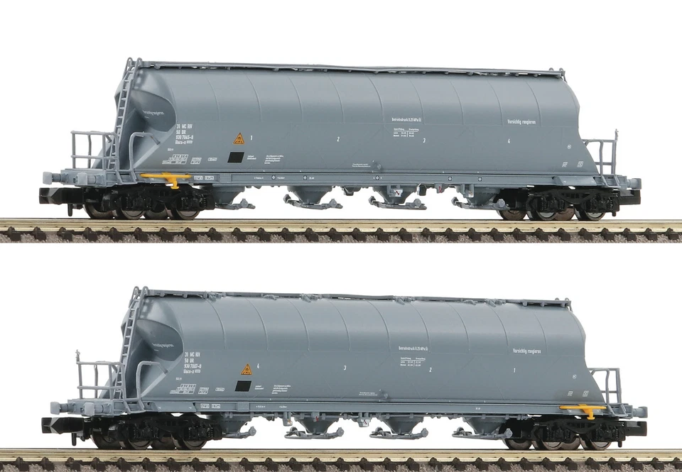 Fleischmann N 849006 Staubsilowagen-Set "Gattung Uacs-x" der DR - NEU + OVP