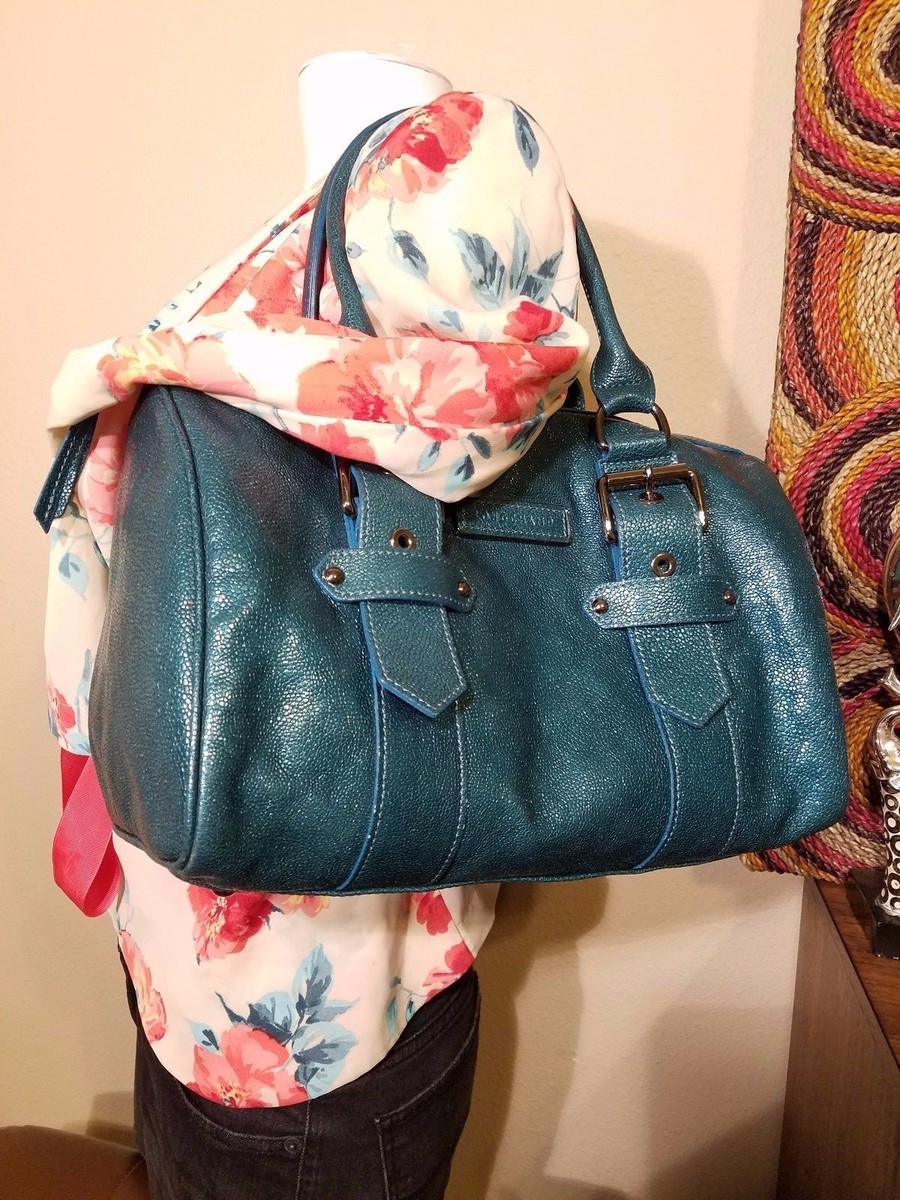Longchamp Kate Moss Gloucester Metallic Blue Perle De Caviar