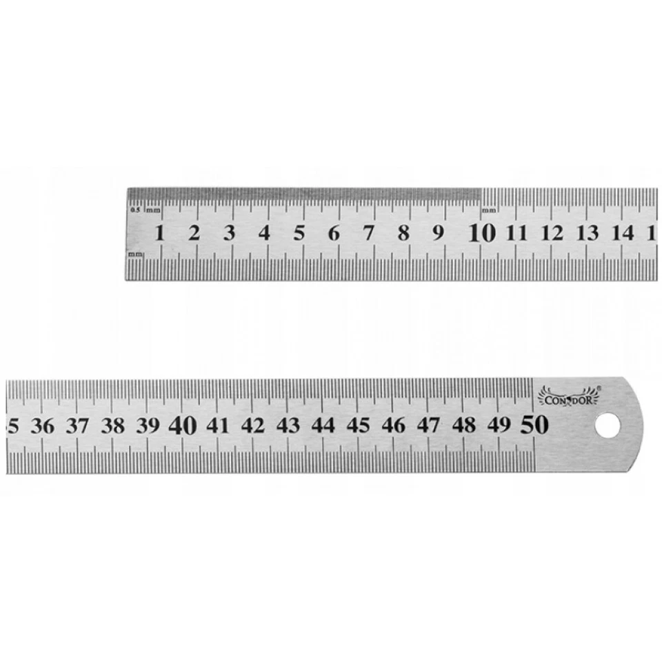 Stahlmaßstab Metalllineal Metallmaßstab Stahllineal Lineal von 150mm bis 1000mm - Bild 3 von 4