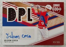 2020 Panini Elite Extra Edition DPL Auto Relic Jelson Coca #89/99