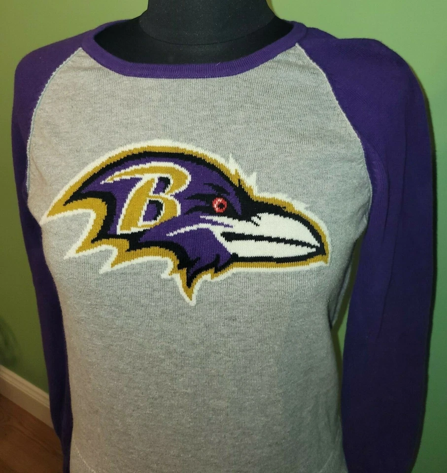 Baltimore Ravens NFL Touch by Alyssa Milano Pullover Sweater M Womens Knit - Image 2 of 4