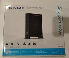 Netgear N300 Wireless WiFi Router WNR2000- 100 Nas Black Work and play Complete