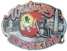 New Vtg 1988 Siskiyou Washington Redskins Ltd. Ed. Pewter Belt Buckle 4325/10000