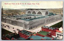 Postcard Birds-Eye View of the P RR Depot NY L101