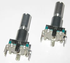 2 X Alps Rotary Encoder w/ Momentary Switch - 30 Detent / 360 Degrees - PC Board