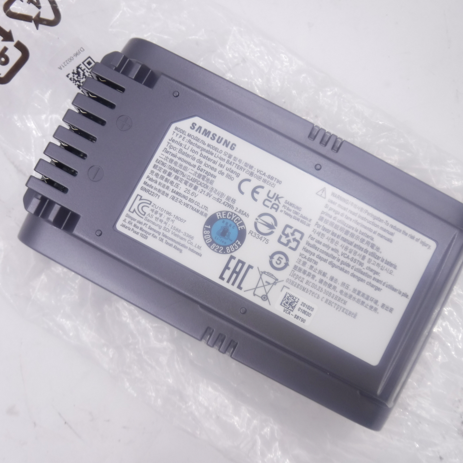 GENUINE OEM Samsung Jet 90 70 75 Cordless Vacuum Battery VCASBT90 21