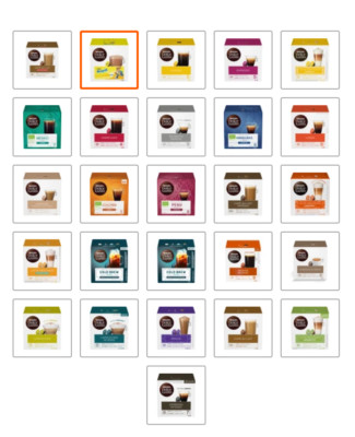 NESCAFE DOLCE GUSTO CAPSULES - HOT CHOCOLATE DRINK - TWIX - MILKY WAY - MARS 