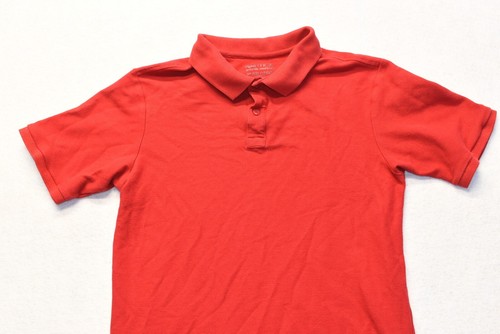 Nautica Boy's Size XL(18/20) Red Short Sleeve School Uniform Polo Shirt - Picture 2 of 8