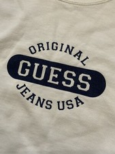 Vintage 90s Guess Jeans USA Script Graphic Crewneck Pullover Retro Sweatshirt L