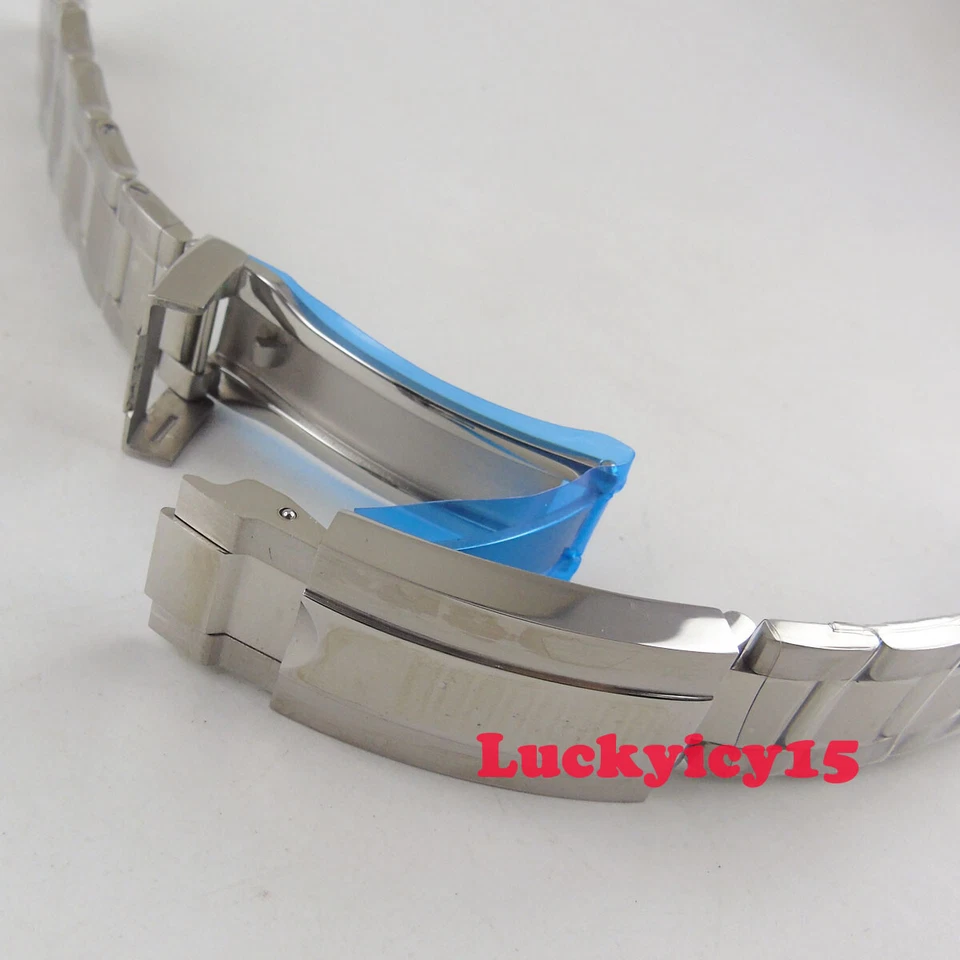 Correa de reloj pulsera Oyster de acero inoxidable estéril plateada de 20 mm para relojes de 40 mm Foto 4 de 4