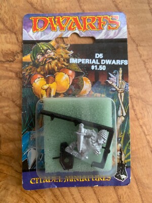 Warhammer Citadel D5 Imperial Dwarfs Blister Sealed NOS OOP Rare