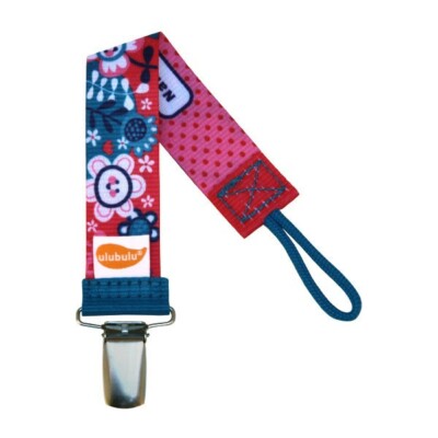 Flowers Pacifier Clip - Ulubulu Baby Girl Binky Clip works with all pacifiers