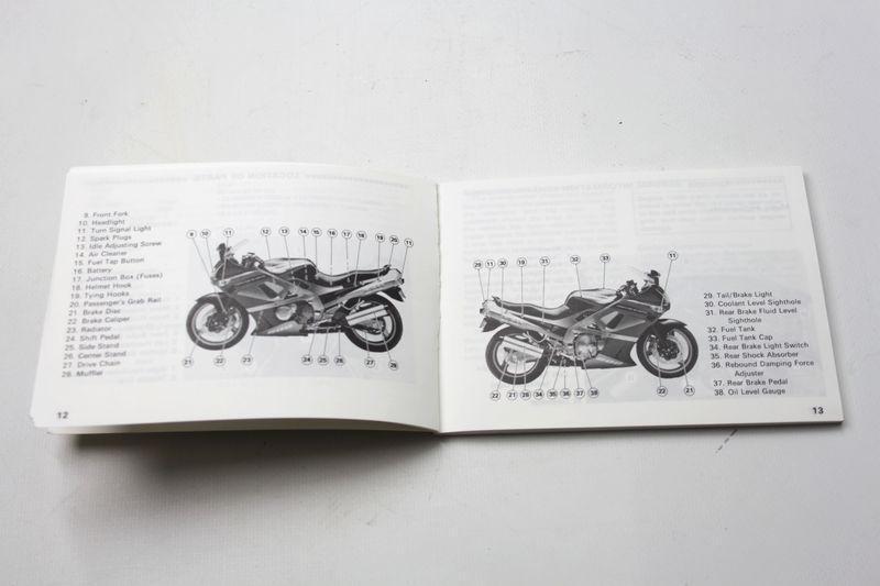 OWNER'S MANUAL KAWASAKI ZZ-R 500 C2 ZZ-R 600 D2 ZZR ZX 600 ZX 500