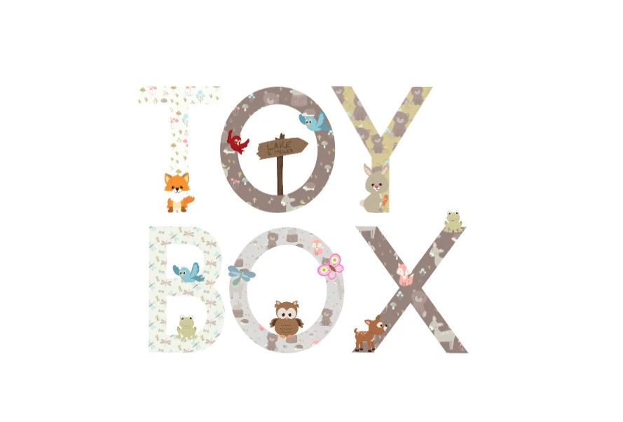 Toy Box Toys stickers woodland forest creatures theme vinyl decal