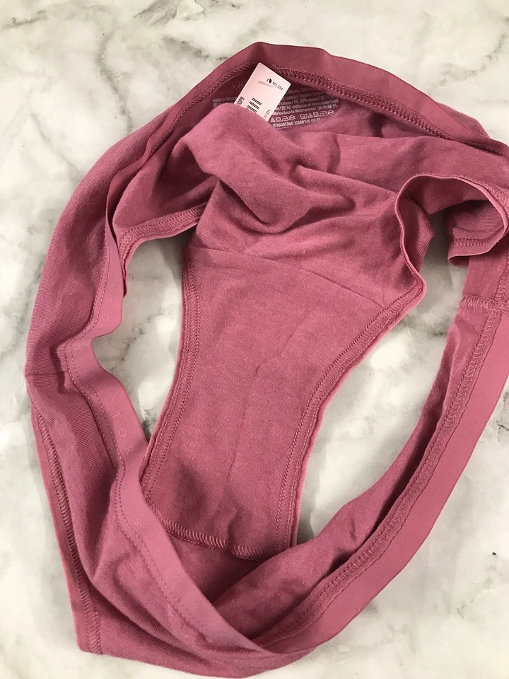 Victoria's Secret Tanga Bikini Calzoncillos Panty Mezcla Algodón Talla Mediana Foto 3 de 3