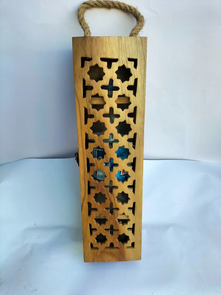 Caja de Botella de Vino de Madera | Artesanía con Diseño Grabado Árbol de la Vida | Único G Foto 2 de 4