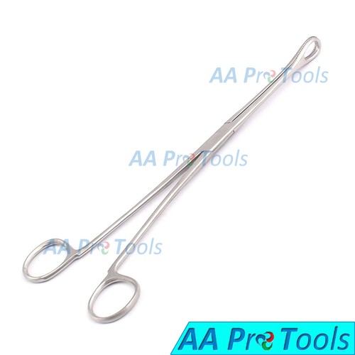 Foerster Sponge Straight Forceps 10" Serrated Jaws Surgical NON-LOCKING DS-1586 - Picture 3 of 4