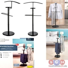 Herrendiener / Damendiener Kleiderbuttler aus Stahl, Schwarz,  platzsparend