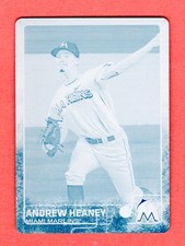 ANDREW HEANEY 2015 TOPPS PRINTING PRESS PLATE # 1 / 1 MARLINS ANGELS