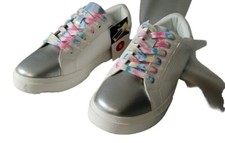 Art Class Shoes Youth 5 Girls Talia Lace Up Low Sneakers White Faux Leather