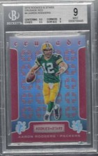1/1 AARON RODGERS 2016 ROOKIES & STARS CRUSADE RED #D 12/99 BGS 9 MINT JSY #12!