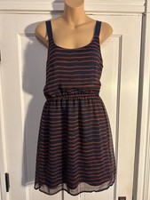 EUC Spring, Summer Dress Blue Red Stripe Medium