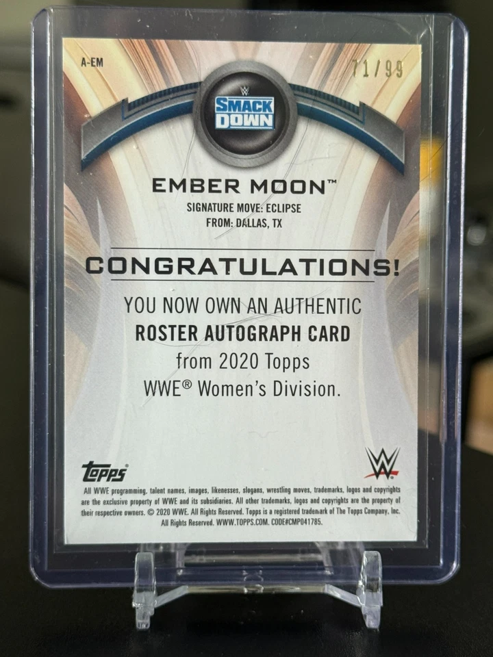 2020 Topps Women Division WWE Ember Moon On Card Auto /99 - Image 2 of 2