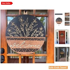 Wooden Front Door Wreath Wall Hanging Rustic Farmhouse Decor For All Seasons
