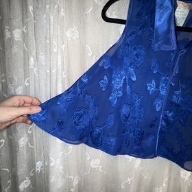 Vintage Inner Most Blue Satin Sleeper Shorts & Matching Top Size Medium 36-38 B