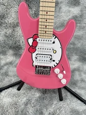 Hello Kitty ST Electric Guitar Maple Neck & Fretboard SSH PickupsUS warehouse 
