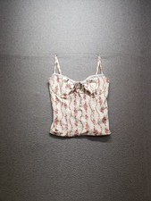 Edikted Women Corset Top M Indira Printed Cupped Back Lace Up Camisole Tank