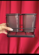 2 Cups Toothbrush Holders Bathroom Wall Mounted Dry  Wet Organizers and Storage