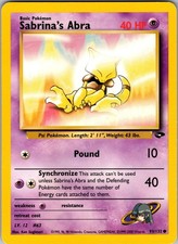 Sabrina's Abra 93/132 Common Gym Challenge Pokemon Unlimited Moderately Played on eBay