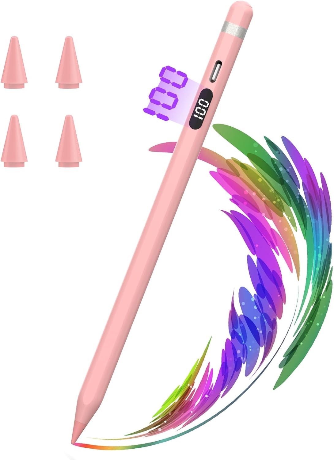 iPad Stylus Pen 2018-2024 Fast Charge 10Mins Pink Cute Pencil