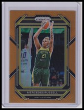 2023 Panini Prizm WNBA Mercedes Russell Orange #/99 #81 Seattle Storm