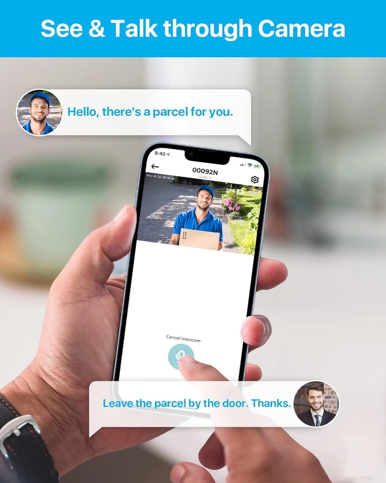 Система безопасности ZOSI 4K 8 МП WIFI 6 наружная ptz камера видеонаблюдения IP66 умный свет 1 ТБ - Изображение 3 из 4