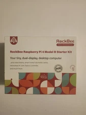 RockBee raspberry pi 4 model B starter kit Case Power Supply -New in Box