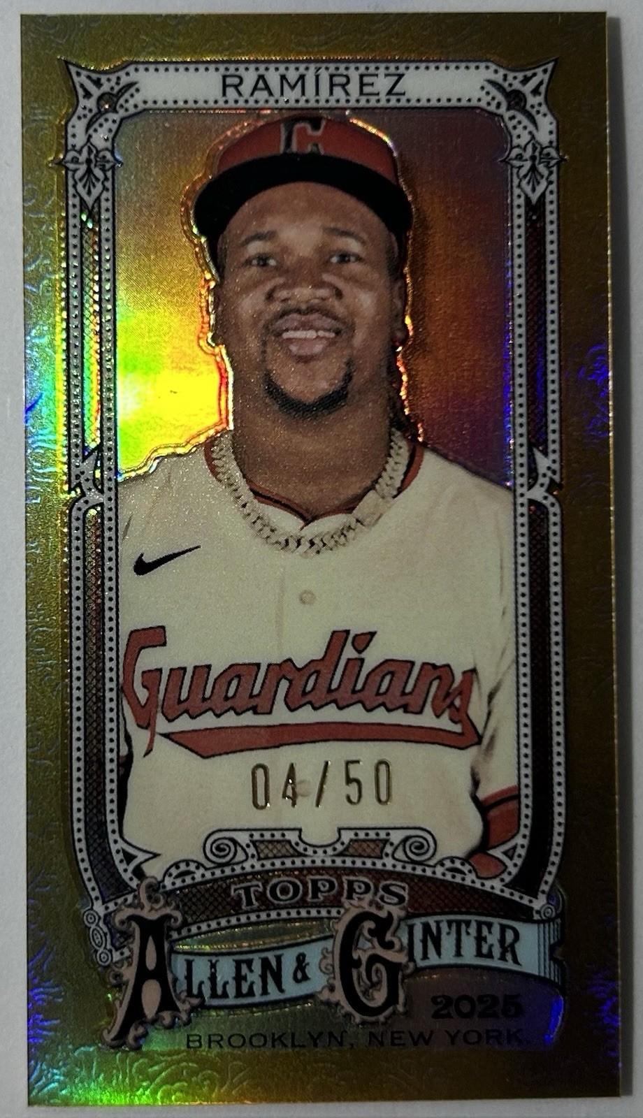 Jose Ramirez Mini Chrome GOLD Refractor 04/50 - 2025 Topps Allen & Ginter #117