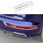 New Listing2Pcs Rear Fog Light Eyelid Molding Trim For Audi Q5 Sq5 Glossy Chrome 2018-2024
