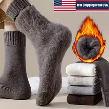 3Psirs Men Wool Crew Socks Heavy Thick Warm Thermal Boot Sport Work Duty Winter