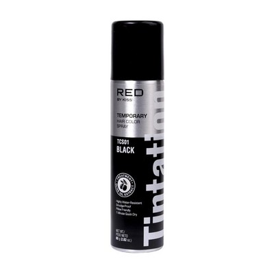 Red by Kiss Tintation Temporary Hair Color Spray, Instant Gray Root Touch Up ...