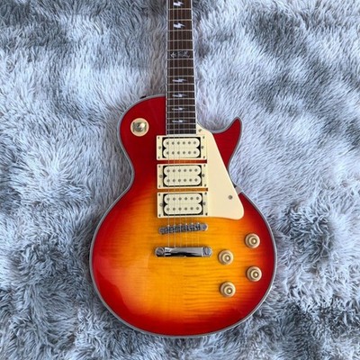 ACE Frehley Electric Guitar Cherry Sunburst Maple  Flame  Top  in stock